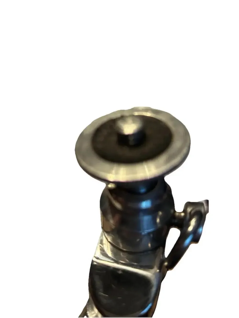 Vintage Metal Tabletop Pocket Tripod - Black Ribbed Legs with Swivel Ball Head